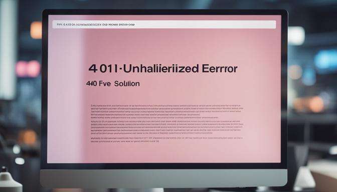 Effektive Lösungen zur Behebung des 401 Unauthorized Error